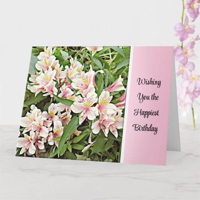 Die glücklichste Geburtstagskarte - Geburtstagskar Karte (Orchidee)