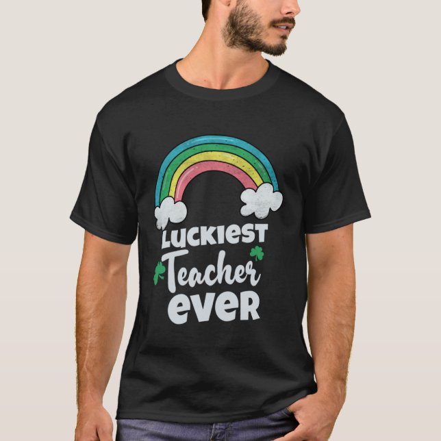 Die glücklichste Lehrerin je Kleeblatt Lehrschule T-Shirt (Vorderseite)