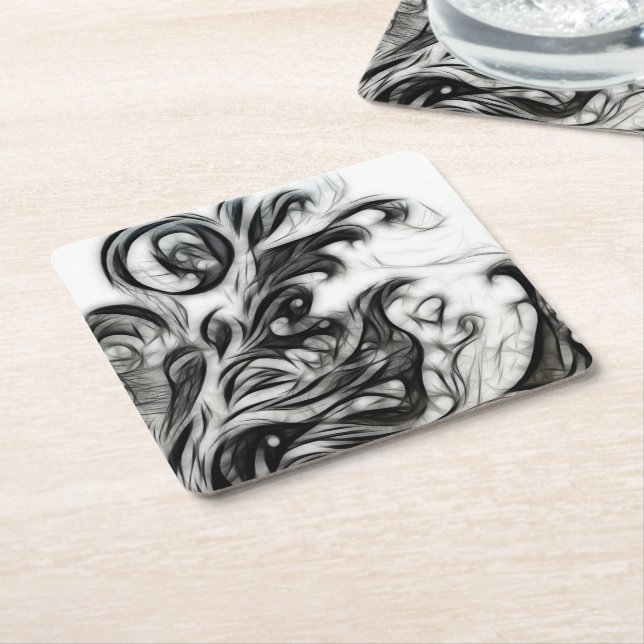 Die glühende Blüteninvertierung Rechteckiger Pappuntersetzer (angewinkelt)