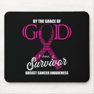 Die Gnade Gottes bin ich ein Brustkrebsüberlebende Mousepad