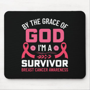 Die Gnade Gottes bin ich ein Brustkrebsüberlebende Mousepad