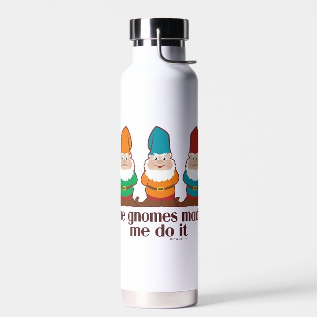 Die Gnome haben mich dazu gebracht, es zu tun Trinkflasche (Links)