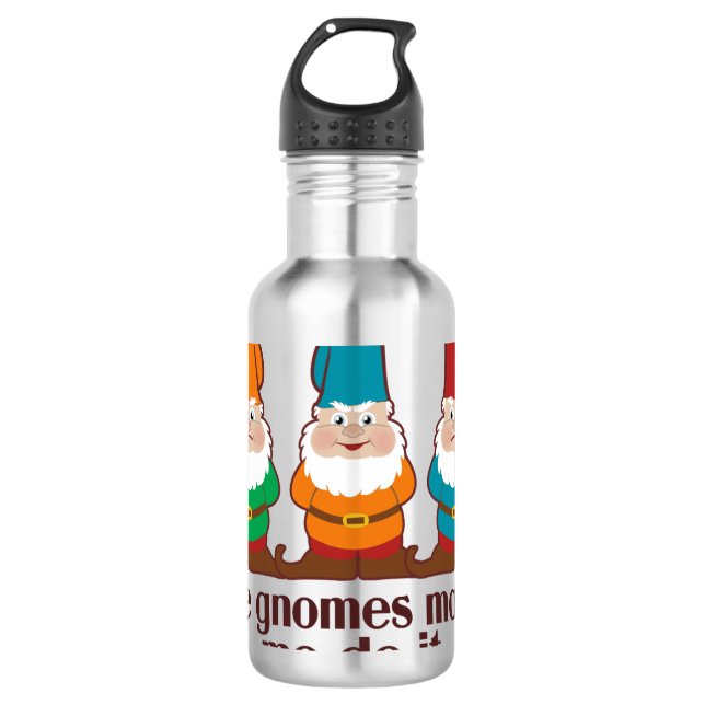 Die Gnomes ließen mich es tun Edelstahlflasche (Vorderseite)