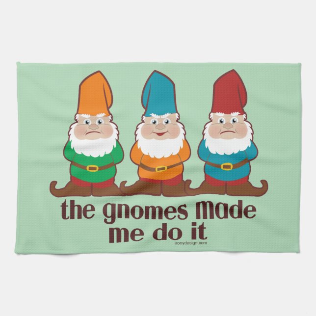 Die Gnomes ließen mich es tun Küchentuch (Horizontal)
