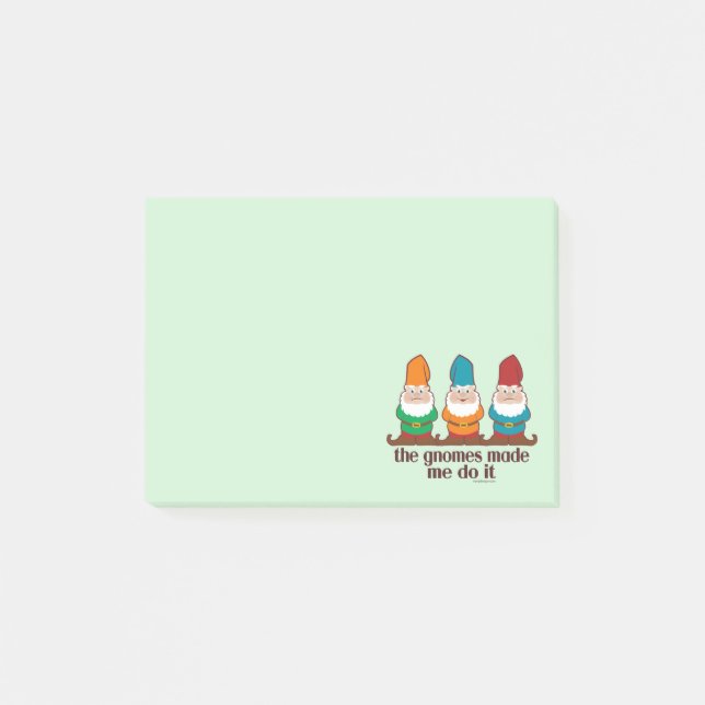Die Gnomes ließen mich es tun Post-it Klebezettel (Vorderseite)