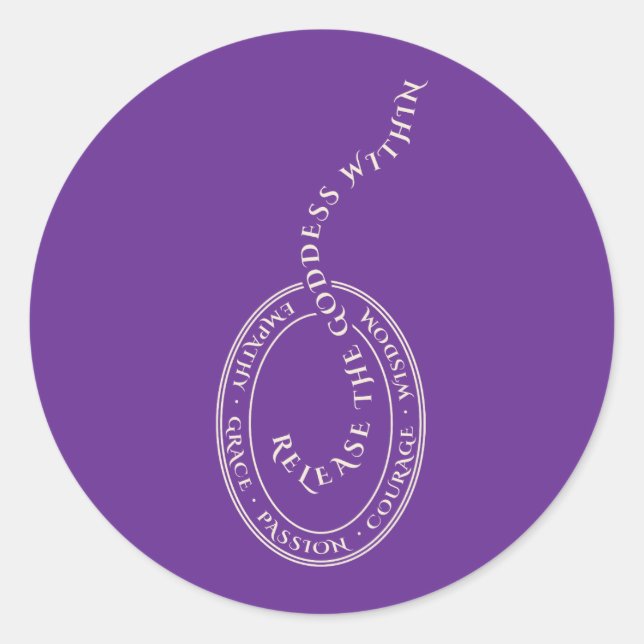 Die Goddess Classic Round Stickers veröffentlichen (Vorderseite)