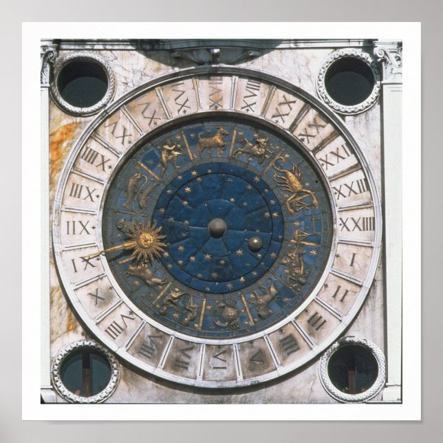 Die Gold- und Emailuhr, die von Ma Poster (Vorne)