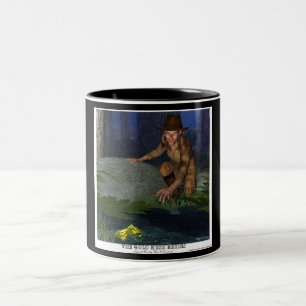 "Die Goldeile fängt" Goldprospektor-einzigartige Zweifarbige Tasse