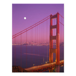 Die Golden Gate Bridge kurz nach Sonnenuntergang, Fotodruck