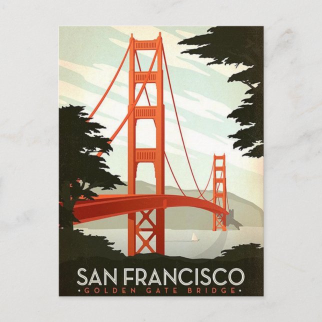 Die Golden Gate Bridge Postkarte (Vorderseite)