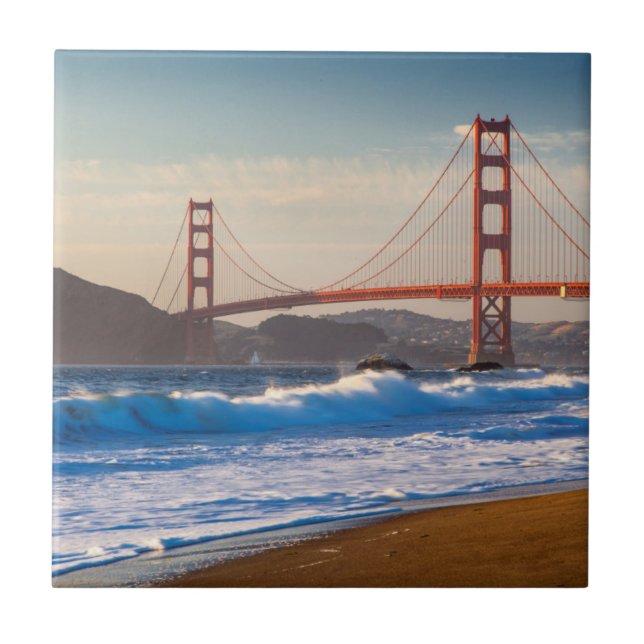 Die Golden Gate Bridge vom Baker Beach Fliese (Vorderseite)