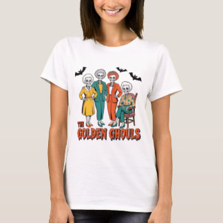 Die Golden Ghouls Funny Halloween Skeletts Ladys T-Shirt
