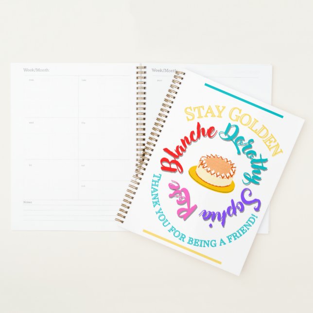 Die Golden Girls Bleibe Golden Typografy Cheesecak Planer (Anzeige)