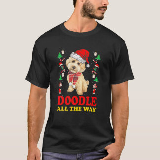 Die Goldendoodle Weihnachtsmannmütze Christma T-Shirt