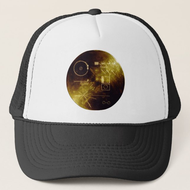 Die goldene Aufzeichnung des Voyagers Truckerkappe (Vorderseite)
