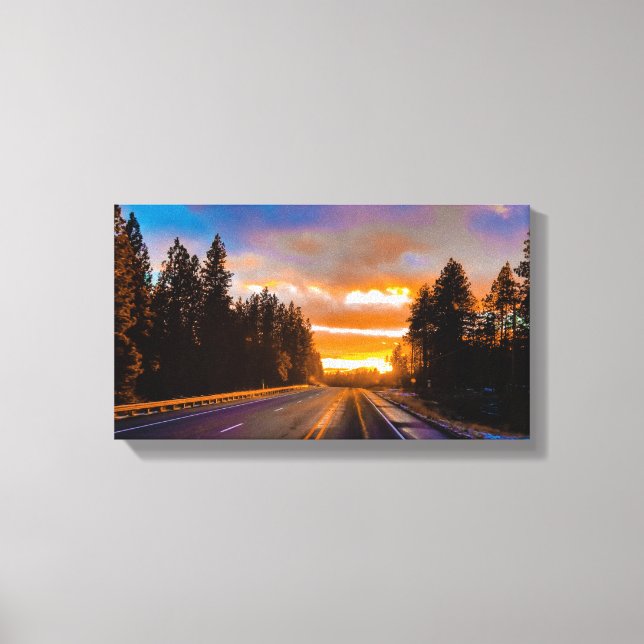 Die Goldene Autobahn Leinwanddruck (Vorderseite)