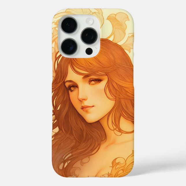 Die goldene Dame des Jugendstils iPhone 16 Pro Hülle (Rückseite)