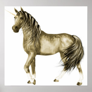 die Goldene Einhorndrucke Poster