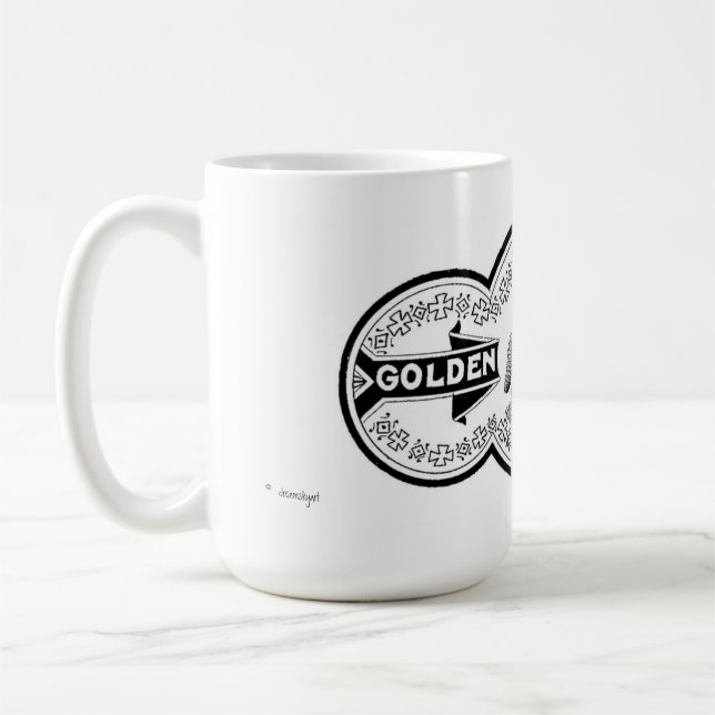 Die goldene Fleece-Tasse Kaffeetasse (Links)