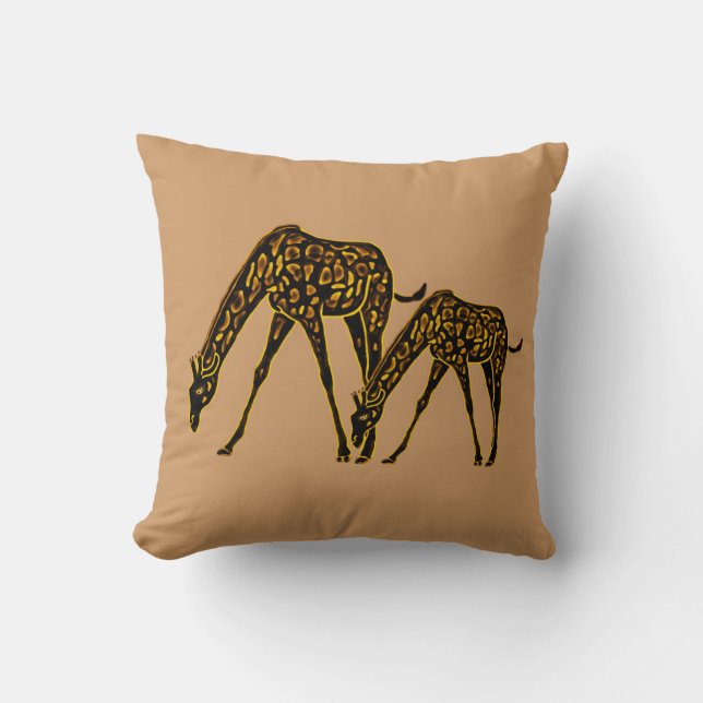 Die goldene Giraffe Kissen (Vorderseite)