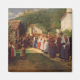 Die goldene Hochzeit (Öl auf Leinwand) Magnet