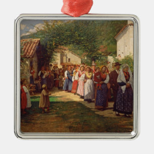Die goldene Hochzeit (Öl auf Leinwand) Ornament Aus Metall