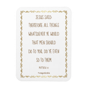Die Goldene Regel 3" x 4" Flexibles Foto Magnet