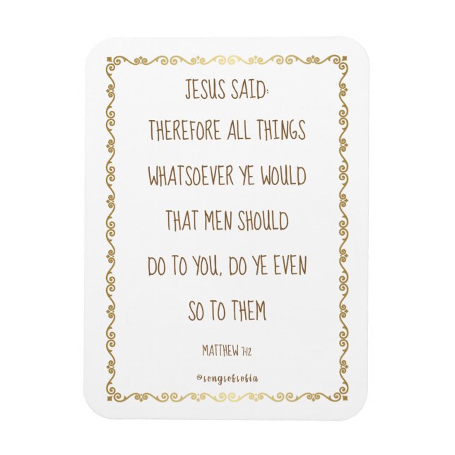 Die Goldene Regel 3" x 4" Flexibles Foto Magnet (Vertikal)