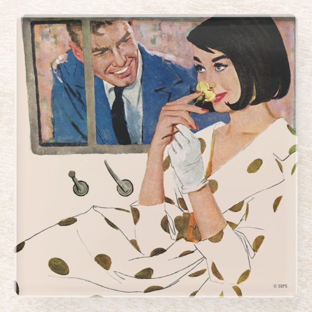 Die goldene Rose Glasuntersetzer (Vorderseite)