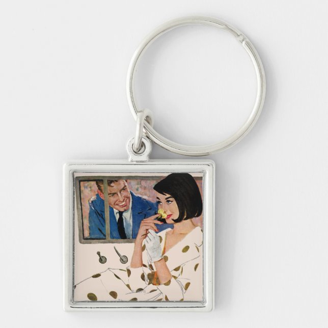 Die goldene Rose Schlüsselanhänger (Vorne)