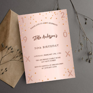 Die goldene Rose zum Geburtstag Einladung