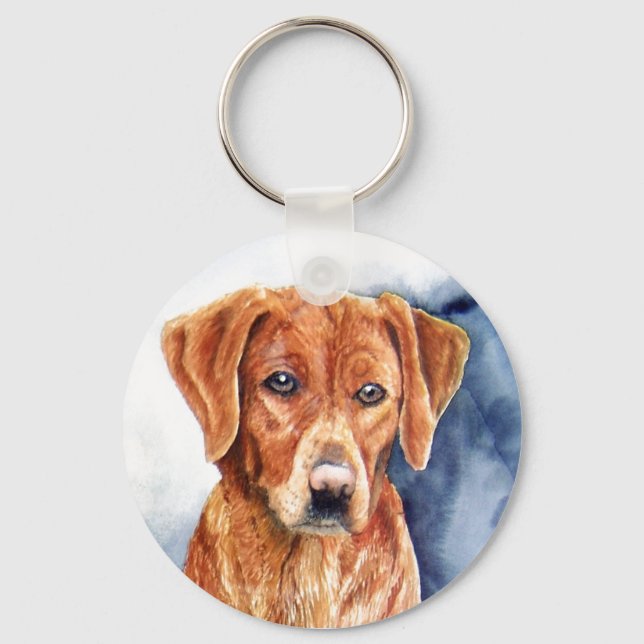 Die goldene Schlüsselkette des Retriever Schlüsselanhänger (Vorderseite)