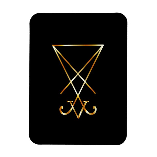 Die goldene Sigil Luzifers Magnet (Vertikal)