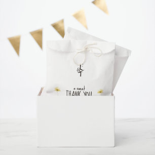 Die goldene Stunde blumenmonogramm Hochzeit danke Geschenktütchen