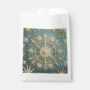 Die goldene Verkleidung des Winters: Eine Snowflak Geschenktütchen