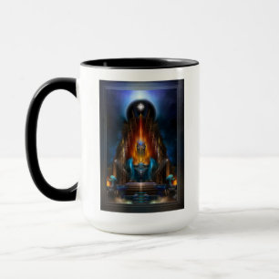 Die goldene Vision des Fraktals Arsencia Kunst Tasse