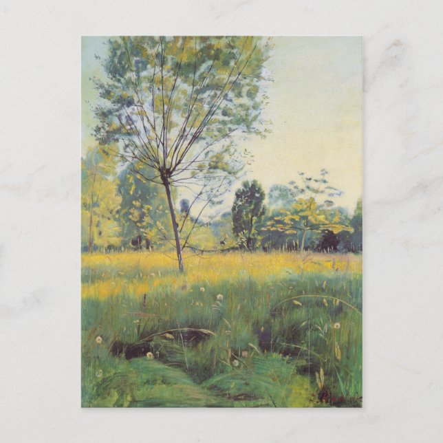 Die goldene Wiese (von Ferdinand Hodler) Postkarte (Vorderseite)