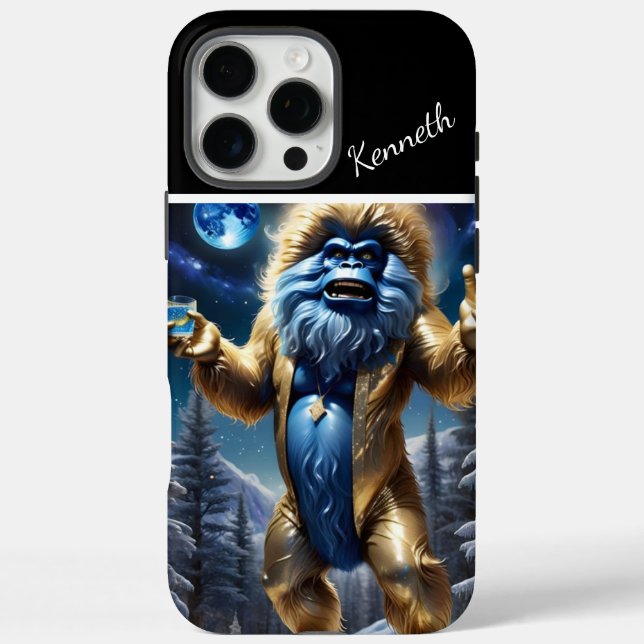 Die goldene Yeti-Nacht iPhone 16 Pro Max Hülle (Rückseite)