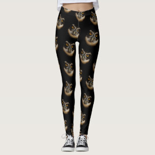 Die goldenen Augen eines spektakulären Eule Leggings