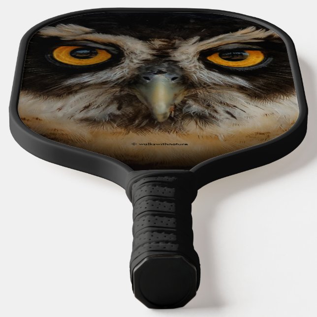 Die goldenen Augen eines spektakulären Eule Pickleball Schläger (Ablage )