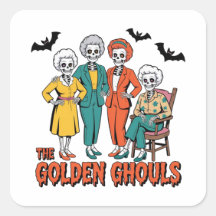 Die goldenen Ghule Halloween-Aufkleber