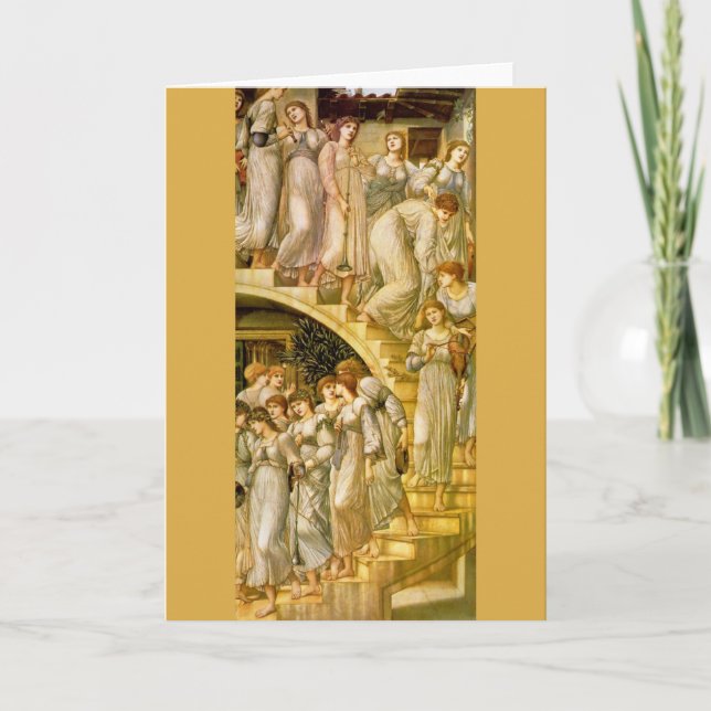 "Die goldenen Treppen" von Edward Burne-Jones Karte (Vorderseite)