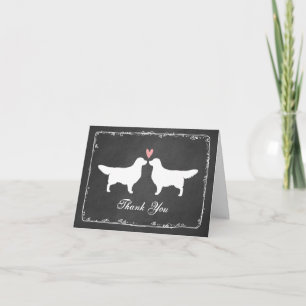 Die goldenen Wedding Retriever danken Ihnen Dankeskarte