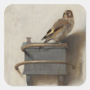 Die Goldfinch Quadratischer Aufkleber