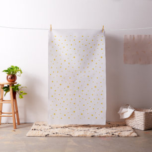 Die goldgelben Sterne auf Creamy Off White Stoff