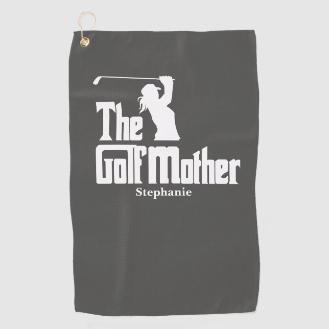 Die Golfmutter mit dem Namen Funny Golf Theme Golfhandtuch (Vorderseite)