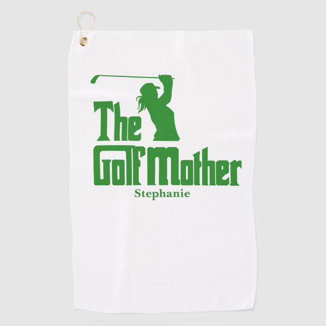 Die Golfmutter mit dem Namen Funny Golf Theme Golfhandtuch (Vorderseite)