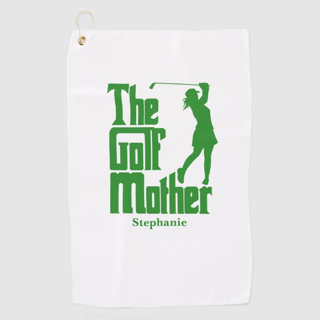 Die Golfmutter mit dem Namen Funny Golf Theme Golfhandtuch (Vorderseite)