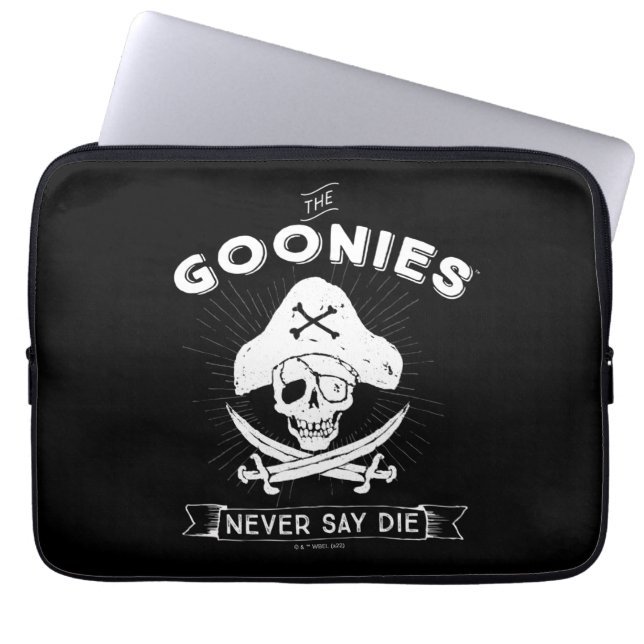 Die Goonies "Niemals sagen Die Piraten-Abzeichen Laptopschutzhülle (Vorderseite)