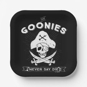 Die Goonies "Niemals sagen Die Piraten-Abzeichen Pappteller